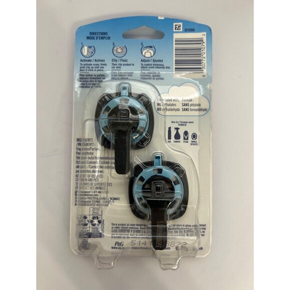 4 Packs Febreze Car Truck Vent Clips Moonlight Breeze Air Fresheners Gain Scent - Picture 4 of 4